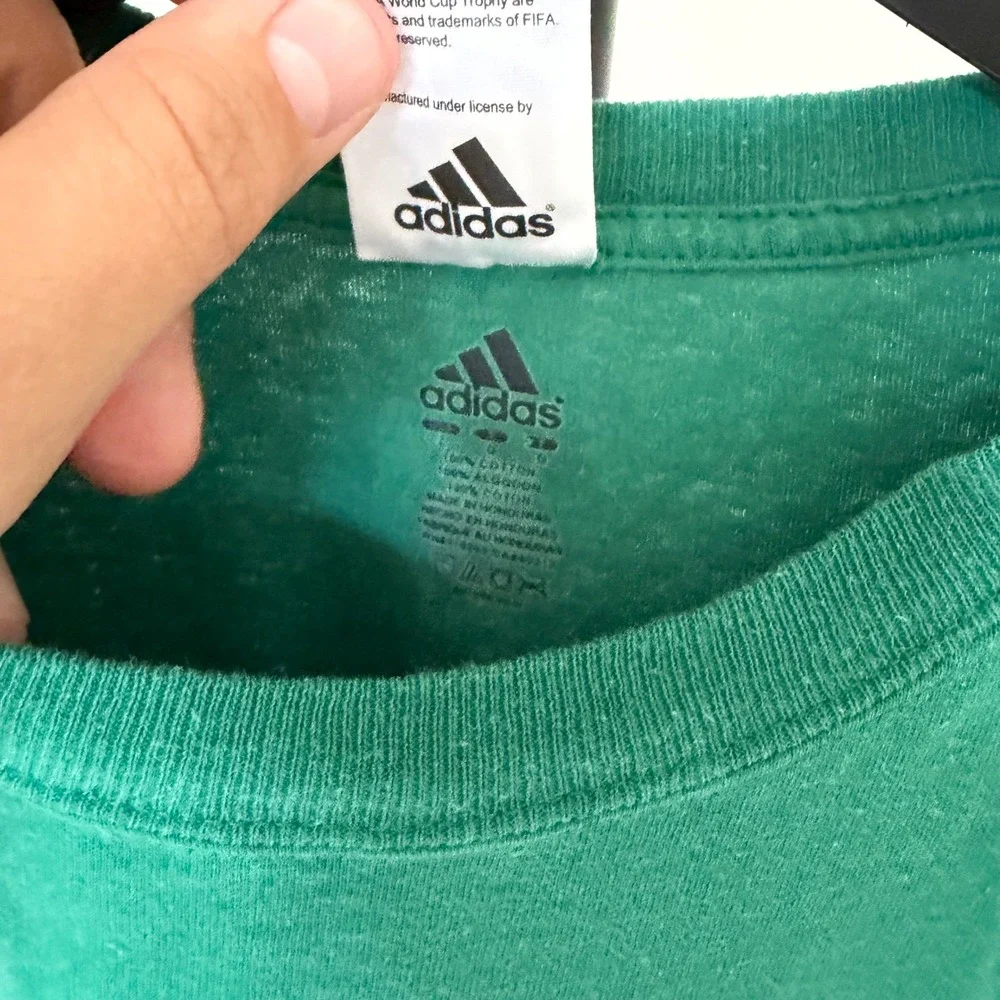 Adidas Mexico 2010 FIFA World Cup South Africa Green Graphic T-Shirt Mens‎ L